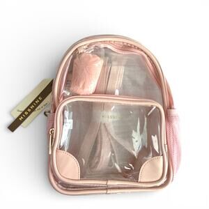 Clear Mini Backpack Blush Pink Anti-Theft Stadium Concert Bag NWT